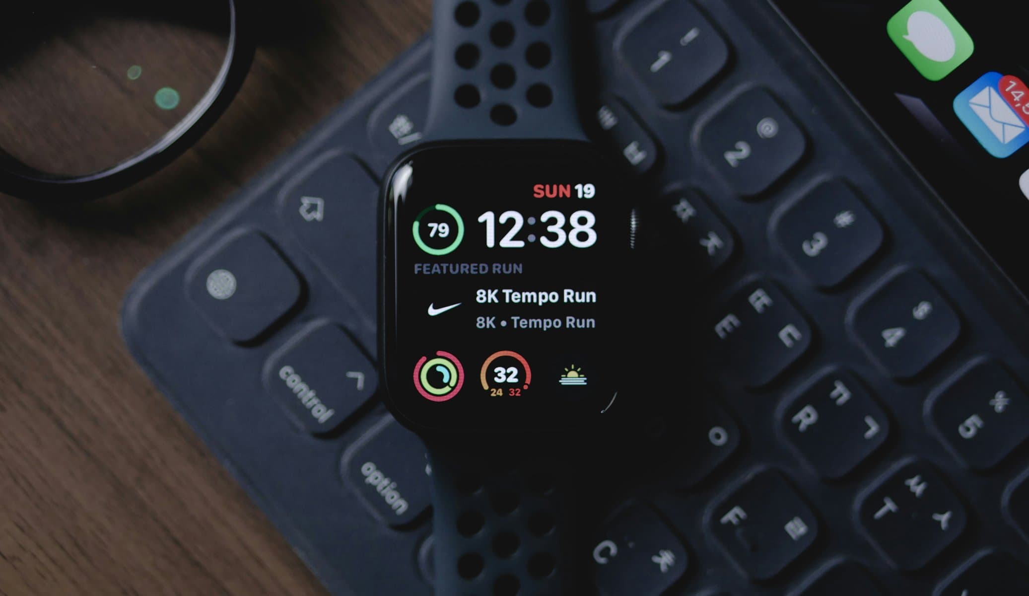 Smartwatch displaying health data
